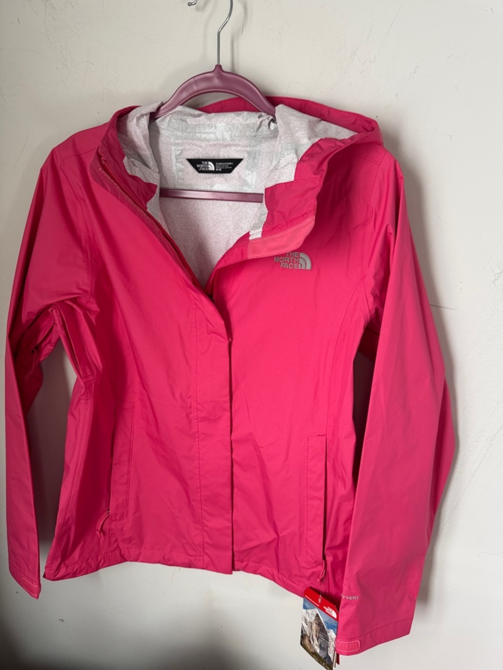 The North Face Women's Hot Pink Hooded Shell Jacket